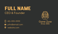 Medieval Knight Helmet Business Card