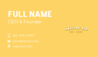 Yellow Playful Wordmark Business Card