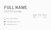 Flower Engagement Wordmark Business Card