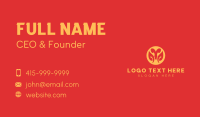 Yellow Wrestler Mask Business Card