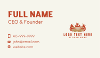 Fire Hot Dog Sandwich Snack Business Card