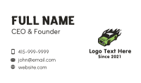 Green Blazing Toy Car Business Card