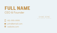 Luxury Minimalist Wordmark Business Card