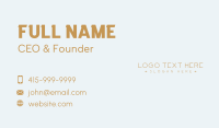 Luxury Minimalist Wordmark Business Card