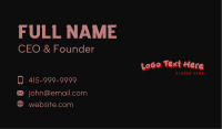 Quirky Shadow Wordmark Business Card