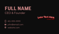 Quirky Business Card example 4