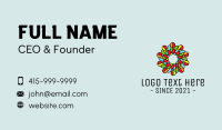 Circle Flower Stained Glass Business Card Design