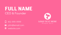 Pink Fashion Letter R Business Card