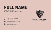 Geometric Wild Bison Business Card Design