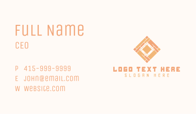 Orange Tile Flooring Business Card