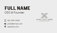 Maze Company Letter X Business Card Design