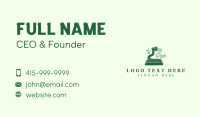 Green Gardening Hose Flower Business Card