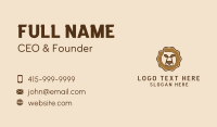 Lion Face Badge Business Card Design