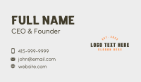 Generic Brand Clothing Business Card