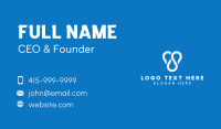 White Modern Loop Business Card