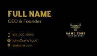 Bison Mascot Gaming Business Card Image Preview