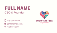 Colorful Pop Heart Business Card Design