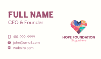 Colorful Pop Heart Business Card