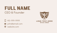Bronze Eagle Crest Business Card Design