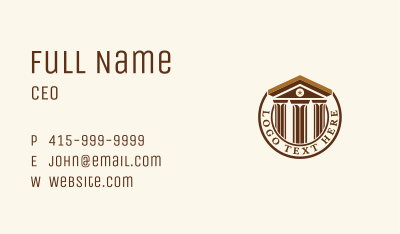 Lawyer Legal Courthouse Business Card