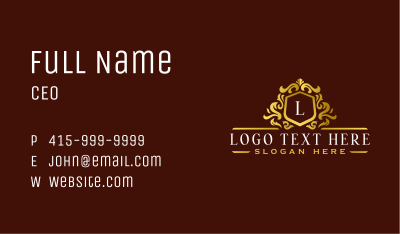 Royalty Noble Crest Business Card