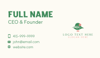 Woman Hat Leaf Business Card