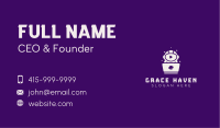 Space Game Laptop Business Card