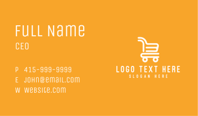 Modern Shopping Cart Business Card Image Preview