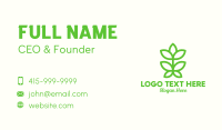 Green Plant Bud Monoline Business Card Design
