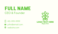 Green Plant Bud Monoline Business Card