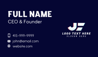 Glitchy Letter J Tech Business Card Design