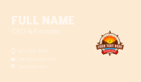 Mountain Sunset Compass Business Card