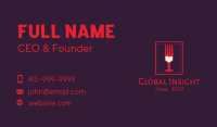 Wine Bar Restaurant  Business Card