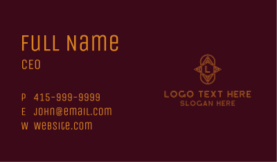 Elegant Boutique Lettermark  Business Card