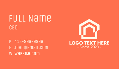 Housing Real Estate Business Card