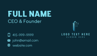 Tower Building Letter F Business Card