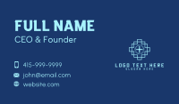 Blue Worship Cross Business Card