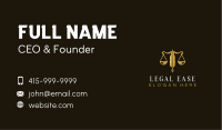 Quill Justice Scale Pen Business Card