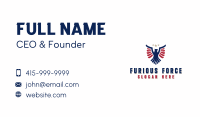 Patriotic Eagle Veteran Business Card Image Preview