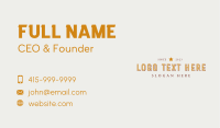 Casual Star Business  Business Card