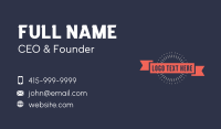 Ribbon Banner Wordmark Business Card Design