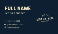 Playful Party Wordmark Business Card