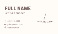Elegant Company Firm Letter Business Card
