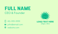 Green Dead Face Virus Business Card