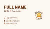 Burger Mascot Fast Food  Business Card