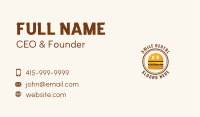 Burger Mascot Fast Food  Business Card Design