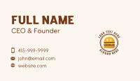 Burger Mascot Fast Food  Business Card Design