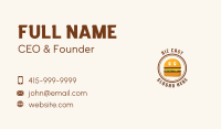 Burger Mascot Fast Food  Business Card Design