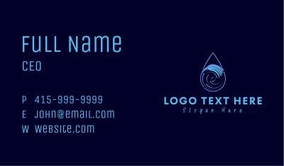 Droplet Cleaning Broom  Business Card
