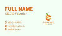 Orange Juice Letter S Business Card